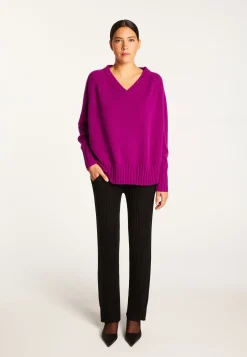 Montagut Pulls-Pull ample en laine - Vivienne 17-Violet