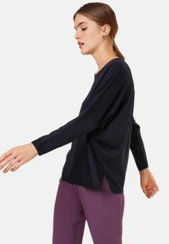 Montagut Pulls-Pull ample fin en laine mérinos - Azel 05-Bleu marine
