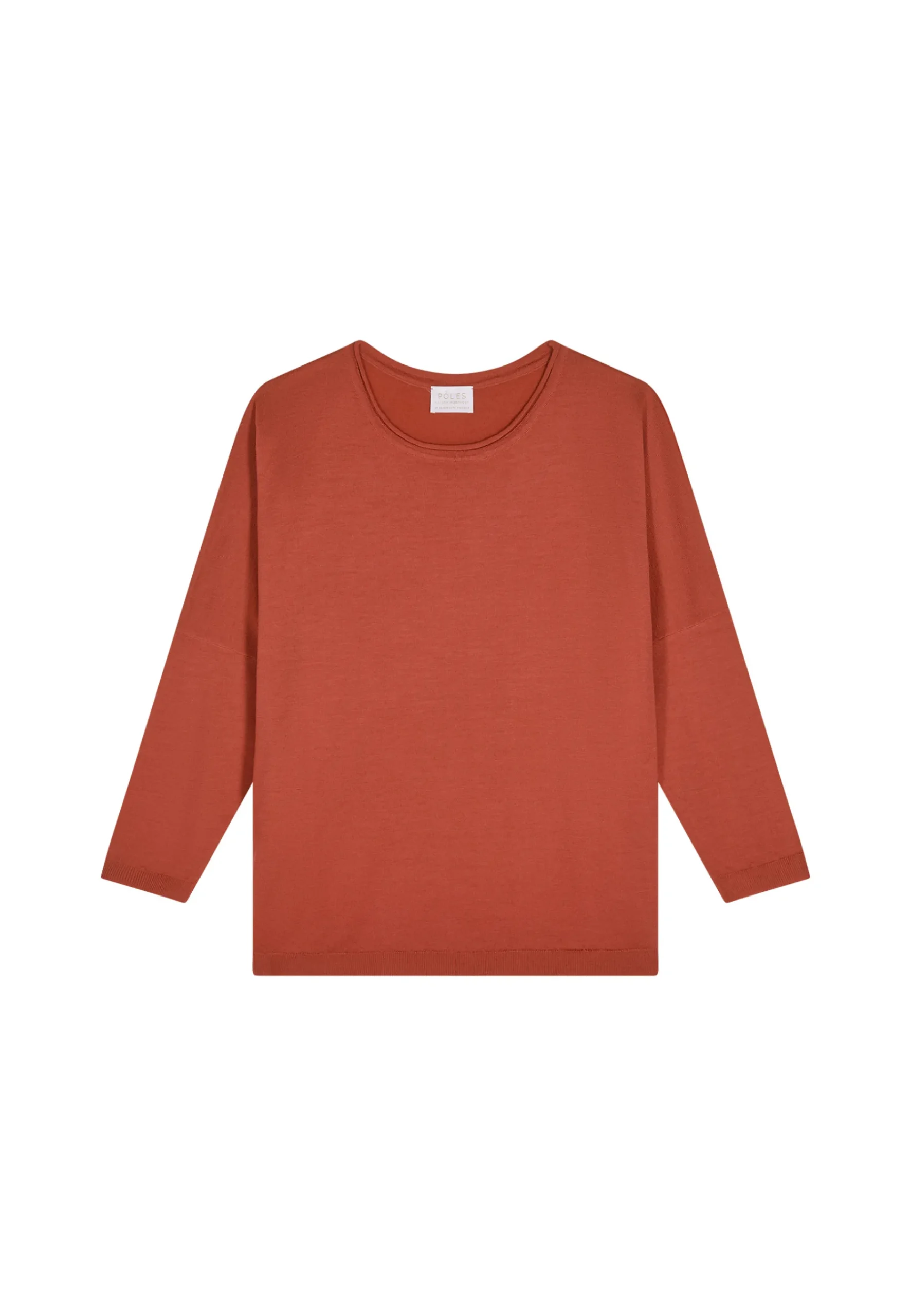 Montagut Les Incontournables-Pull ample fin en laine mérinos - Azel 92-Rouille