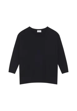 Montagut Pulls-Pull ample fin en laine mérinos - Azel 05-Bleu marine
