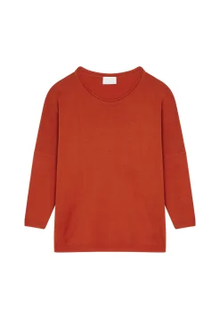 Montagut Les Incontournables-Pull ample fin en laine mérinos - Azel 92-Rouille
