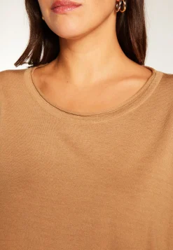 Montagut Pulls | Les Incontournables-Pull ample fin en laine mérinos - Azel 88-Camel