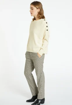 Montagut Pulls-Pull boutonné laine et cachemire - Charlie 82-Ecru