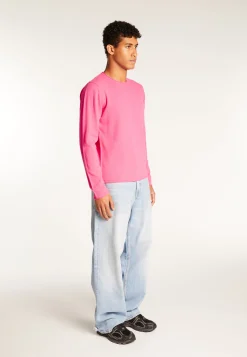 Montagut Pulls-Pull cachemire col rond - Ernesto 91-Fuchsia