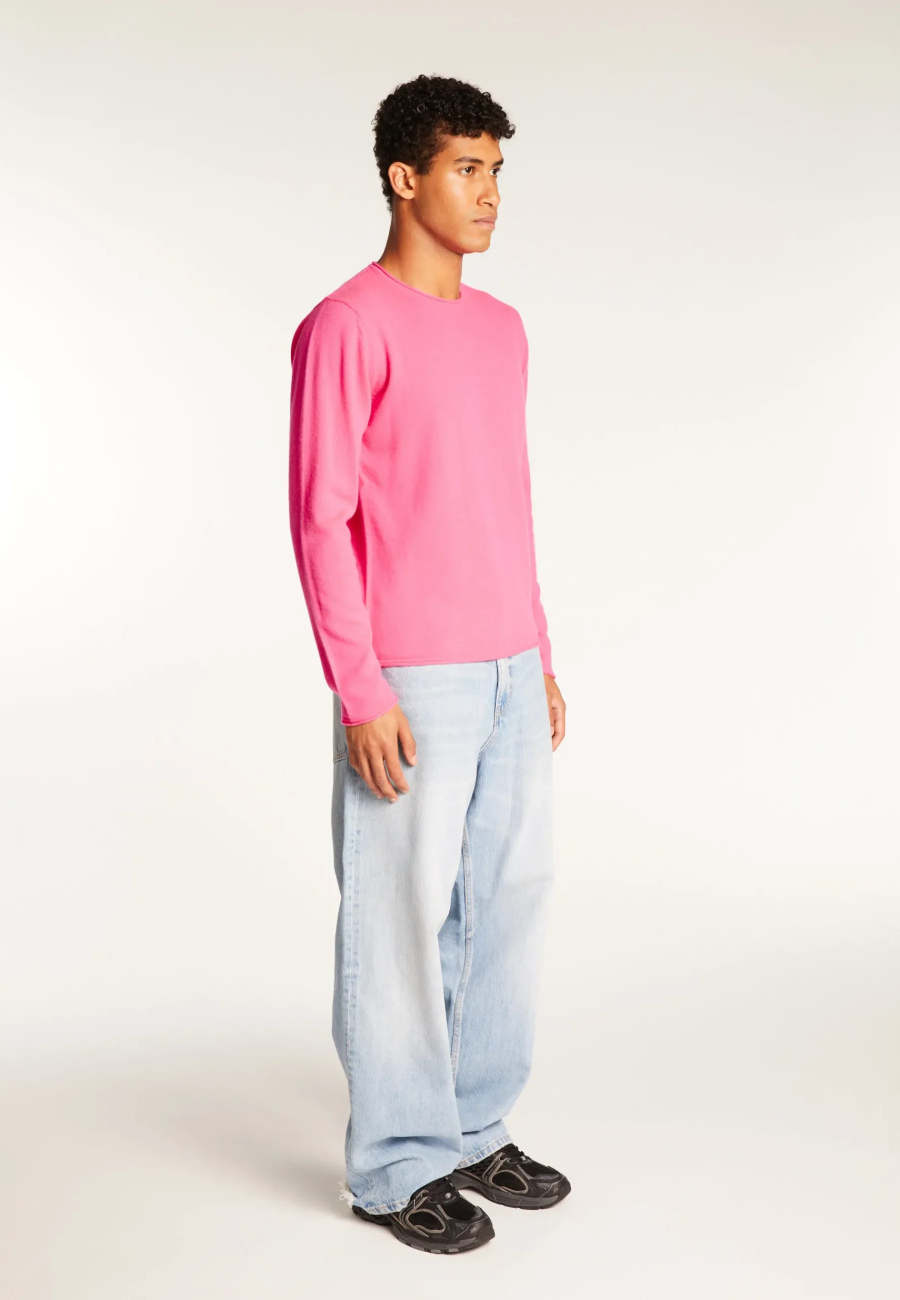 Montagut Pulls-Pull cachemire col rond - Ernesto 91-Fuchsia