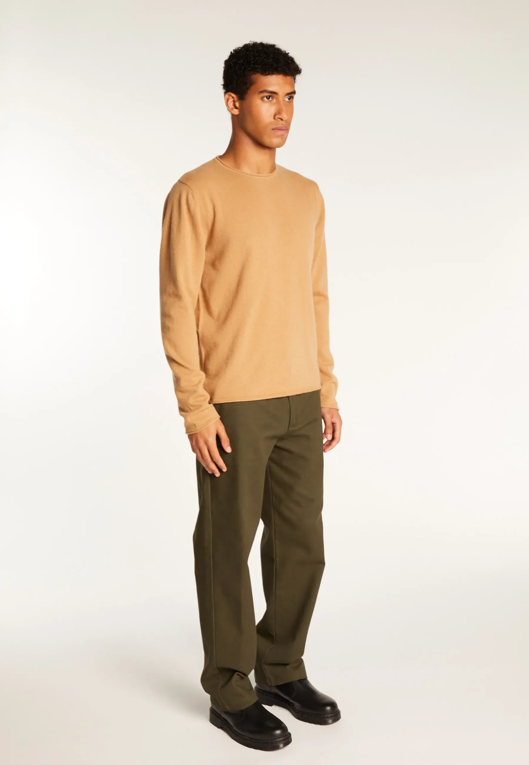 Montagut Pulls-Pull cachemire col rond - Ernesto 88-Camel