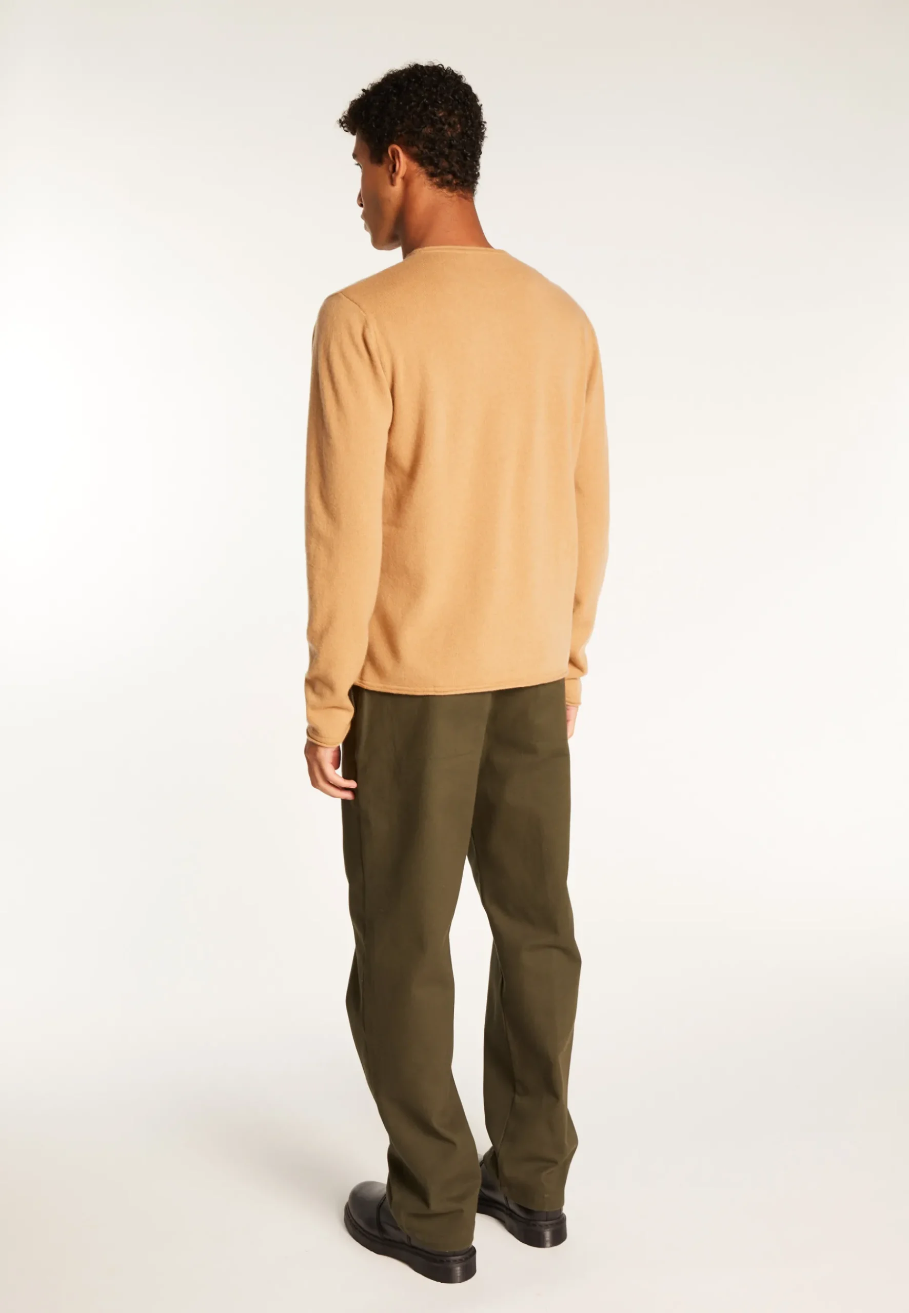 Montagut Pulls-Pull cachemire col rond - Ernesto 88-Camel