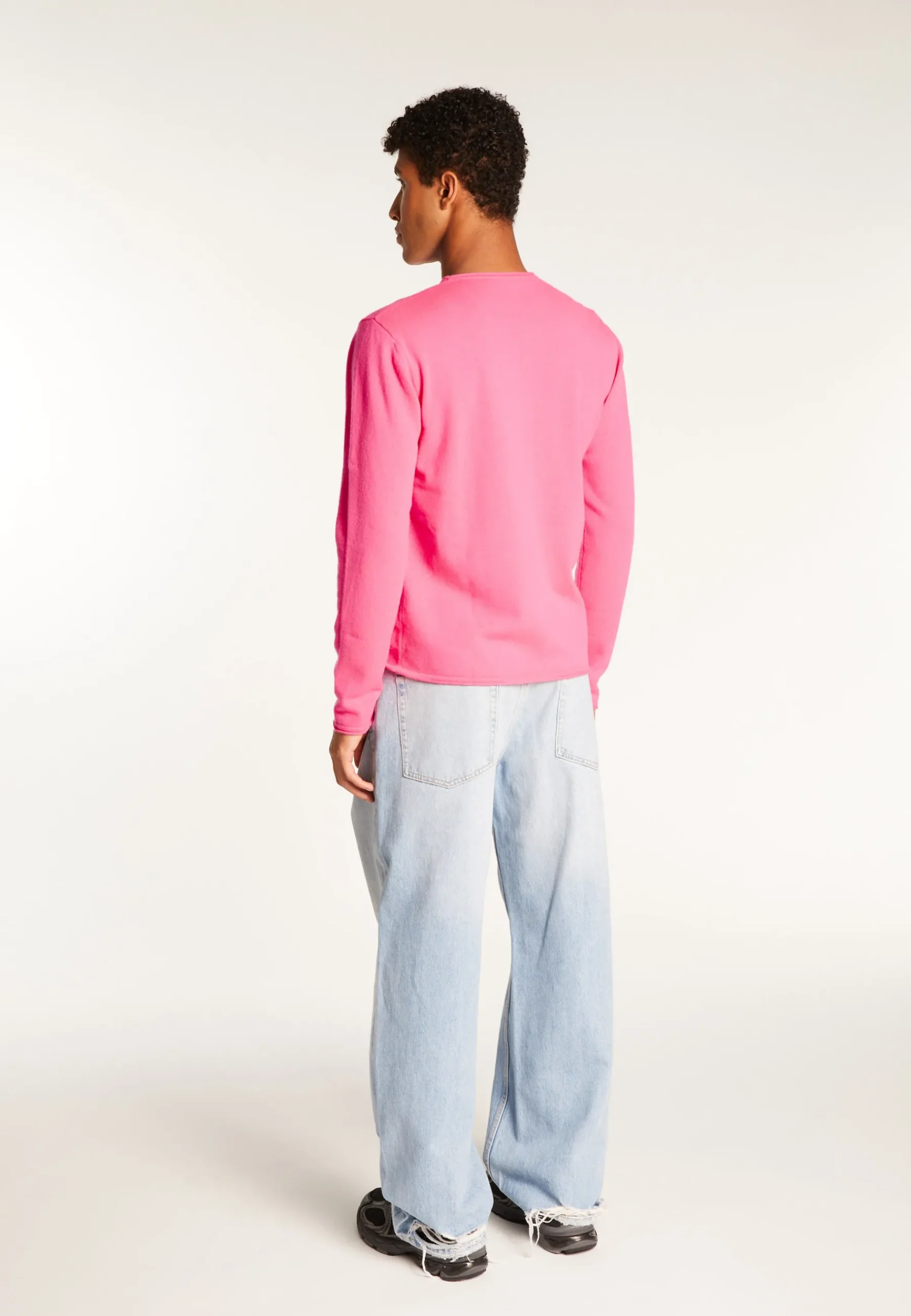 Montagut Pulls-Pull cachemire col rond - Ernesto 91-Fuchsia