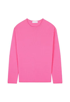 Montagut Pulls-Pull cachemire col rond - Ernesto 91-Fuchsia