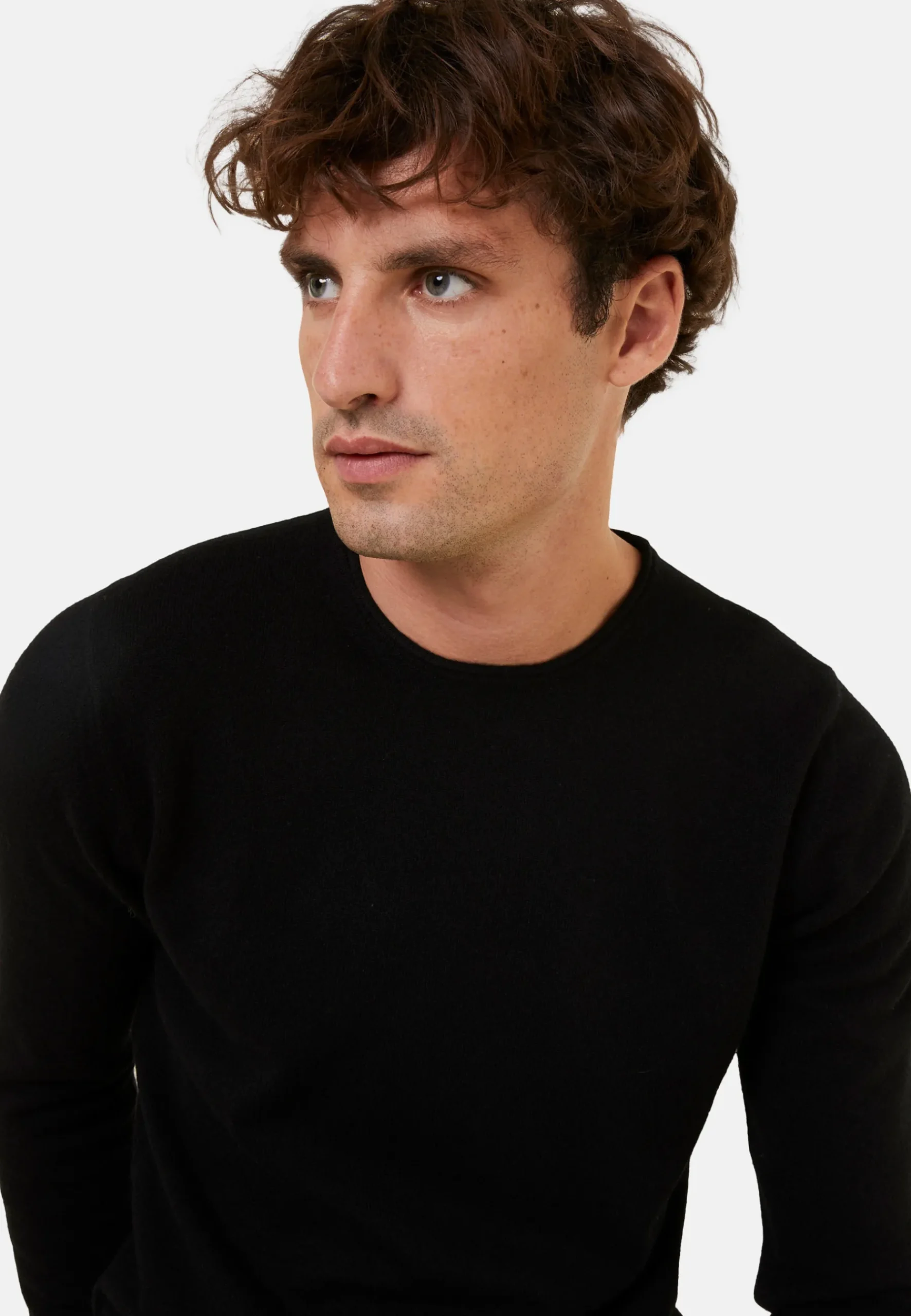 Montagut Pulls-Pull cachemire col roulotté - Ernest 01-Noir