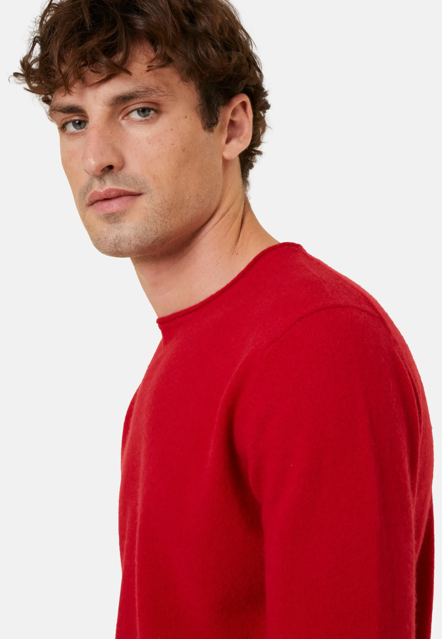 Montagut Pulls-Pull cachemire col roulotté - Ernest 52-Rouge