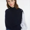Montagut Les Incontournables-Pull cachemire et laine - Anika 05-Bleu marine
