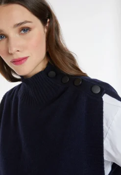 Montagut Les Incontournables-Pull cachemire et laine - Anika 05-Bleu marine