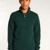 Montagut Pulls-Pull camionneur en cachemire 6 fils - Emiliano duo 21-Vert foncé