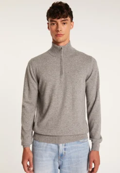 Montagut Pulls-Pull camionneur en cachemire - Emile 09-Gris moyen