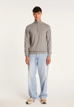 Montagut Pulls-Pull camionneur en cachemire - Emile 09-Gris moyen
