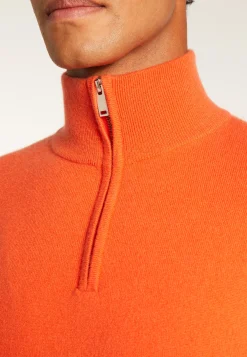 Montagut Pulls-Pull camionneur en cachemire - Emile 15-Orange