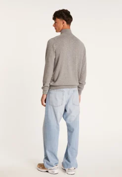 Montagut Pulls-Pull camionneur en cachemire - Emile 09-Gris moyen