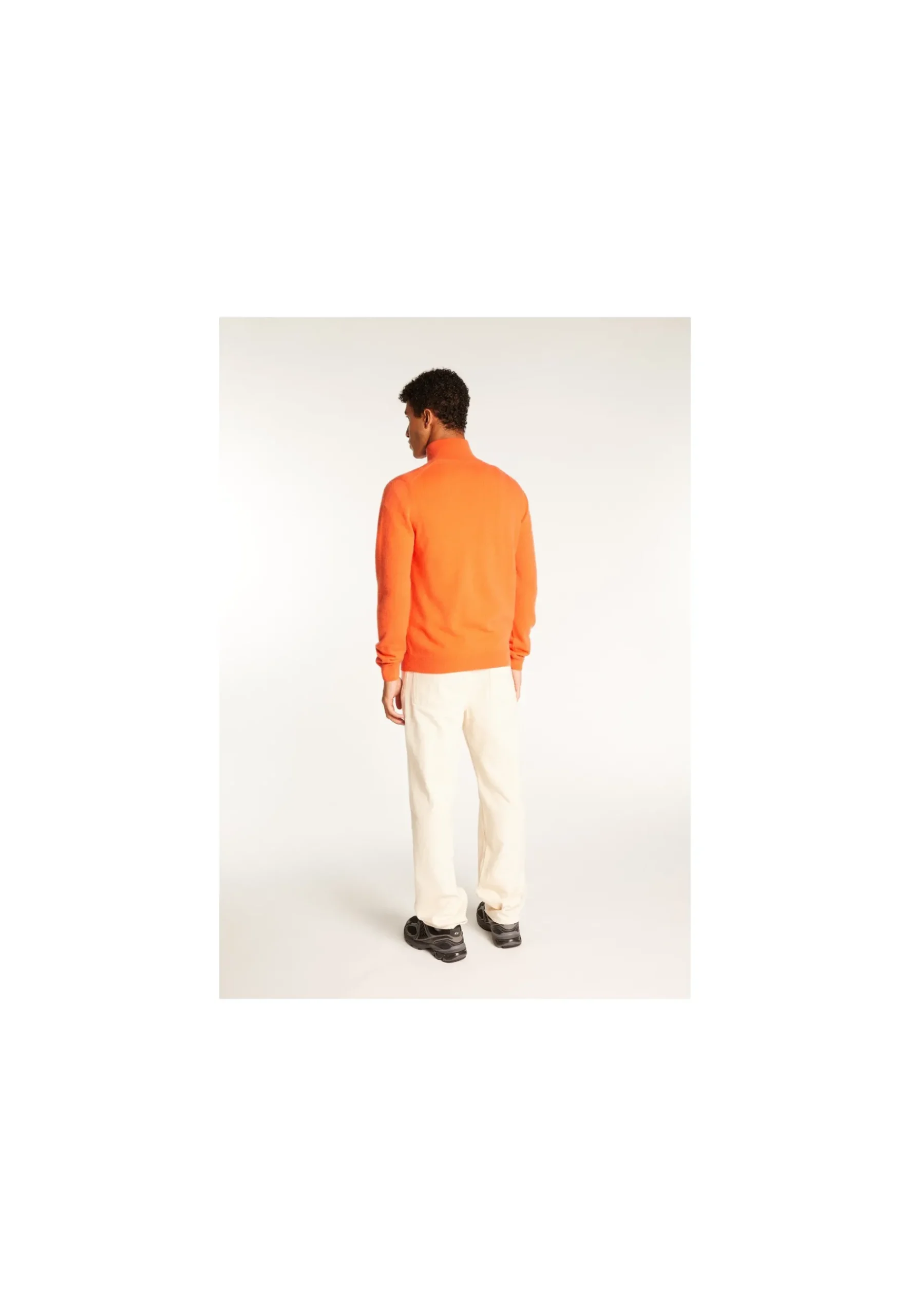 Montagut Pulls-Pull camionneur en cachemire - Emile 15-Orange