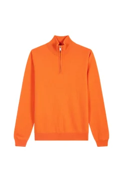 Montagut Pulls-Pull camionneur en cachemire - Emile 15-Orange