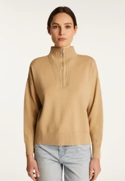 Montagut Pulls-Pull camionneur en laine melangée - Felicity 13-Beige moyen
