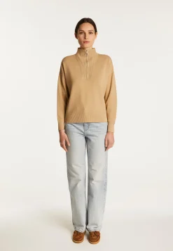 Montagut Pulls-Pull camionneur en laine melangée - Felicity 13-Beige moyen