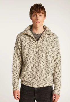 Montagut Pulls-Pull camionneur unisexe en mohair - Tenessy 82-Ecru