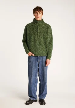 Montagut Pulls-Pull camionneur unisexe en mohair - Tenessy 83-Kaki