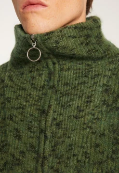 Montagut Pulls-Pull camionneur unisexe en mohair - Tenessy 83-Kaki