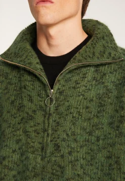 Montagut Pulls-Pull camionneur unisexe en mohair - Tenessy 83-Kaki