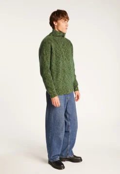 Montagut Pulls-Pull camionneur unisexe en mohair - Tenessy 83-Kaki