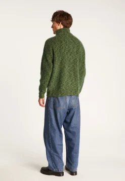 Montagut Pulls-Pull camionneur unisexe en mohair - Tenessy 83-Kaki