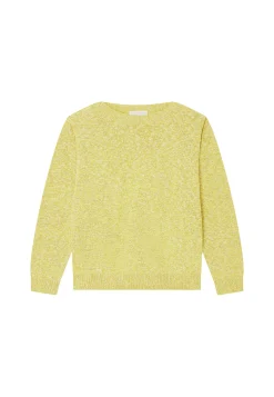 Montagut Pulls-Pull chiné en coton col bateau - Mello 90-Vert anis
