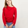 Montagut Pulls-Pull col boutonné en cachemire - Gretel bis 52-Rouge