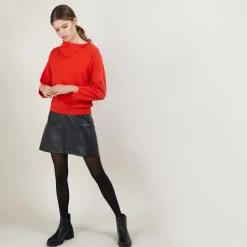Montagut Pulls-Pull col boutonné en cachemire - Gretel bis 15-Orange