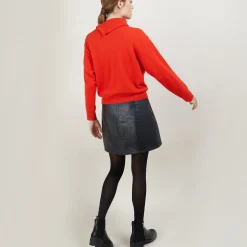 Montagut Pulls-Pull col boutonné en cachemire - Gretel bis 15-Orange