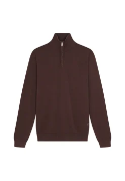 Montagut Pulls-Pull col camionneur avec logo en laine mérinos - Ryan 47Marron foncé