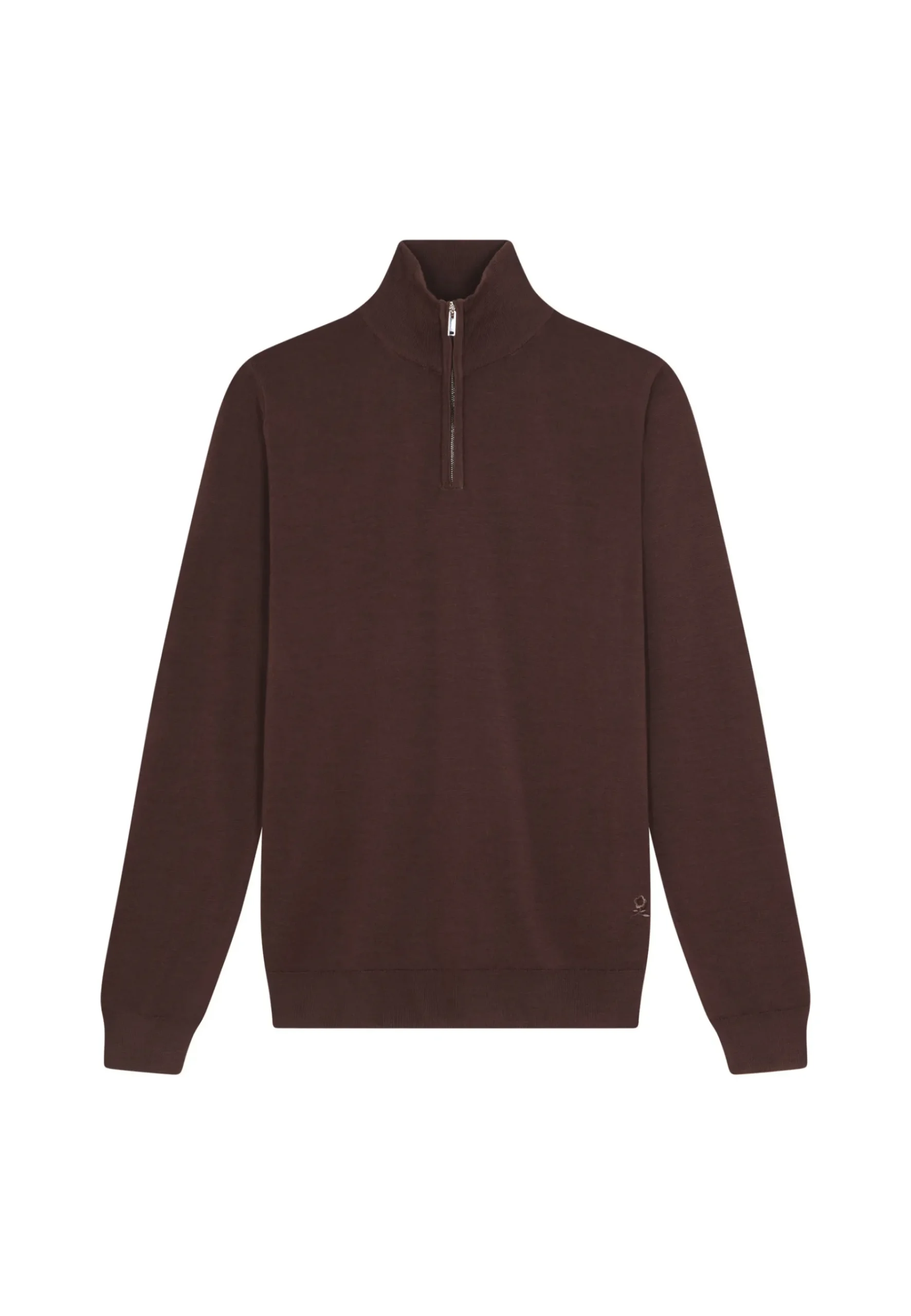 Montagut Pulls-Pull col camionneur avec logo en laine mérinos - Ryan 47Marron foncé