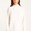 Montagut Pulls-Pull col montant en cachemire - Roxane 82-Ecru