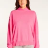 Montagut Les Incontournables-Pull col montant en cachemire - Athena 91-Fuchsia