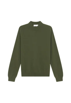 Montagut Pulls-Pull col montant en cachemire - Esteban 83-Kaki