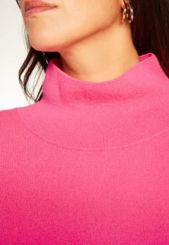 Montagut Les Incontournables-Pull col montant en cachemire - Athena 91-Fuchsia