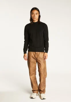 Montagut Pulls-Pull col montant en cachemire - Esteban 01-Noir