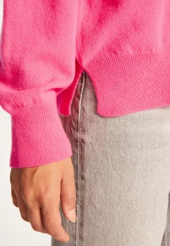 Montagut Les Incontournables-Pull col montant en cachemire - Athena 91-Fuchsia