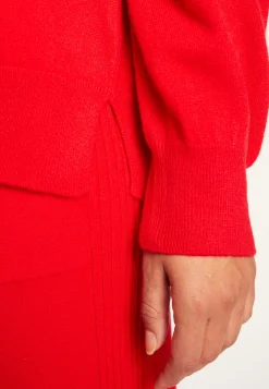 Montagut Les Incontournables-Pull col montant en cachemire - Athena 52-Rouge