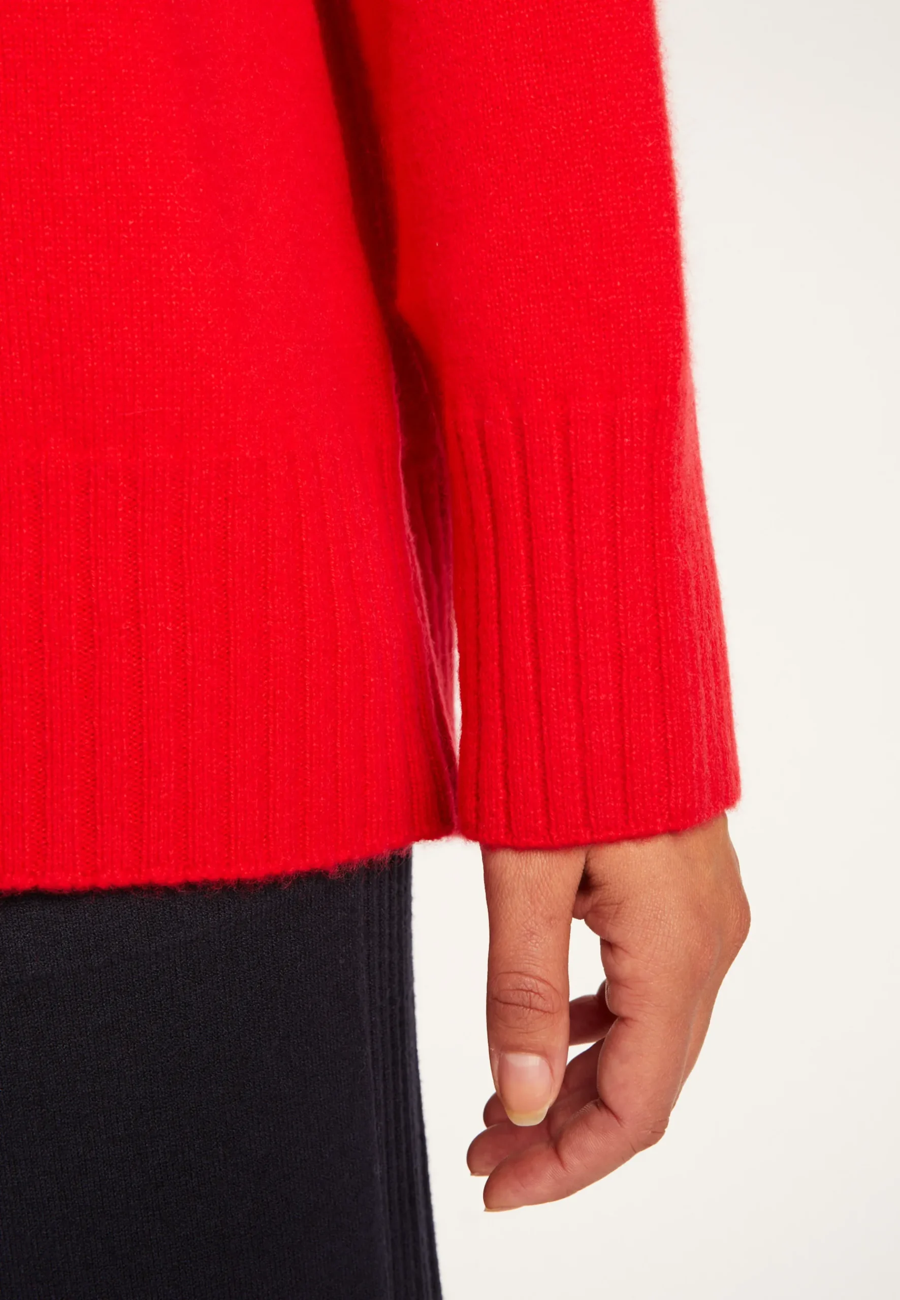 Montagut Pulls-Pull col montant en cachemire - Roxane 52-Rouge