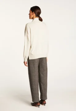 Montagut Les Incontournables-Pull col montant en cachemire - Athena 11-Gris clair