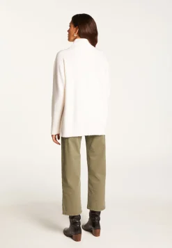 Montagut Pulls-Pull col montant en cachemire - Roxane 82-Ecru
