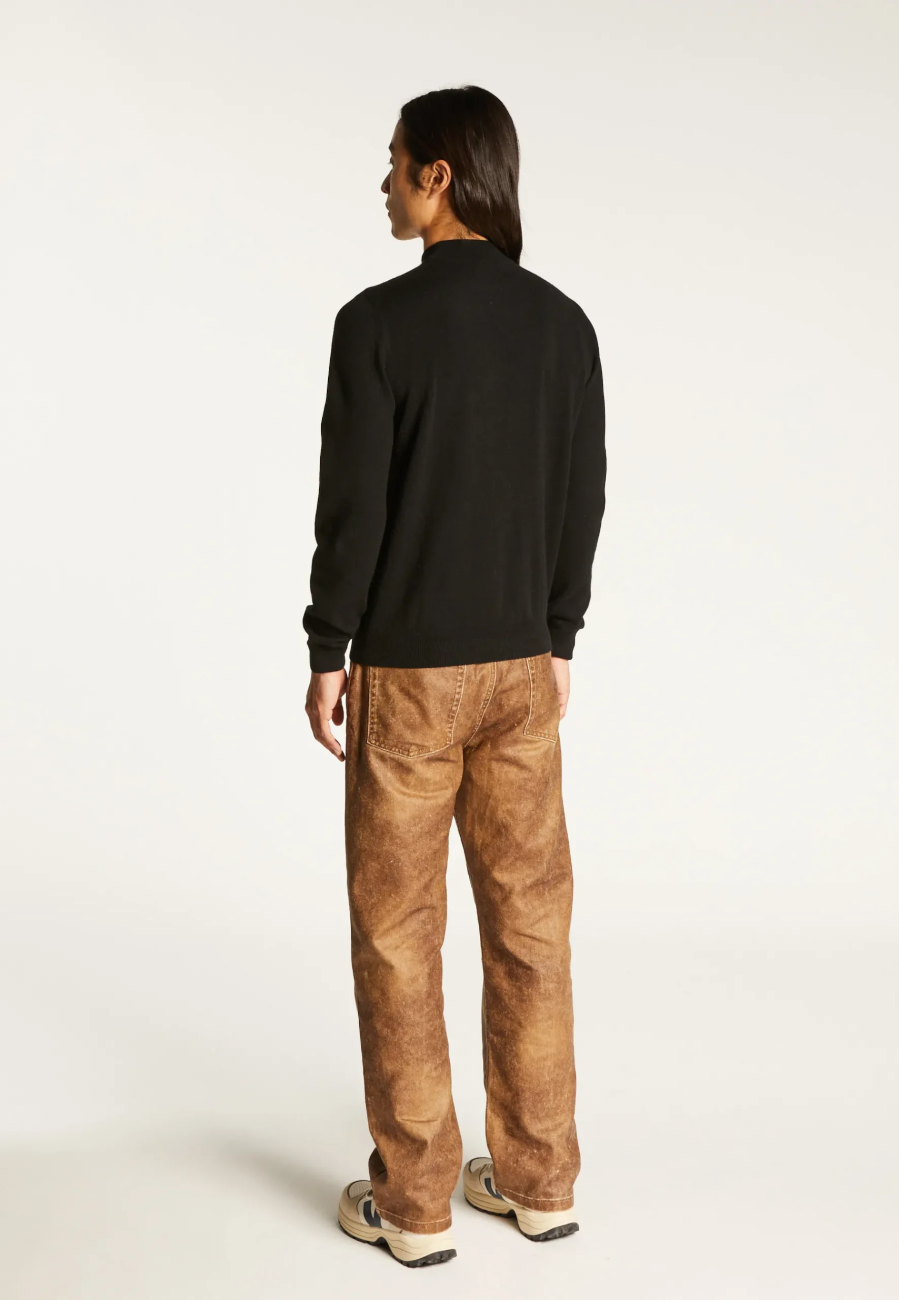 Montagut Pulls-Pull col montant en cachemire - Esteban 01-Noir