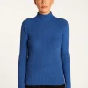 Montagut Pulls-Pull col montant en laine mélangée - Reagan 48-Bleu roi